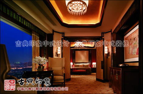 新中式风格的酒店会所吊灯设计